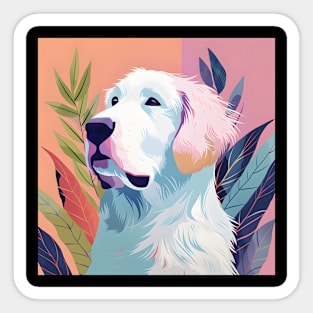 Kuvasz in 70's Sticker